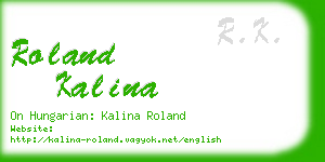 roland kalina business card